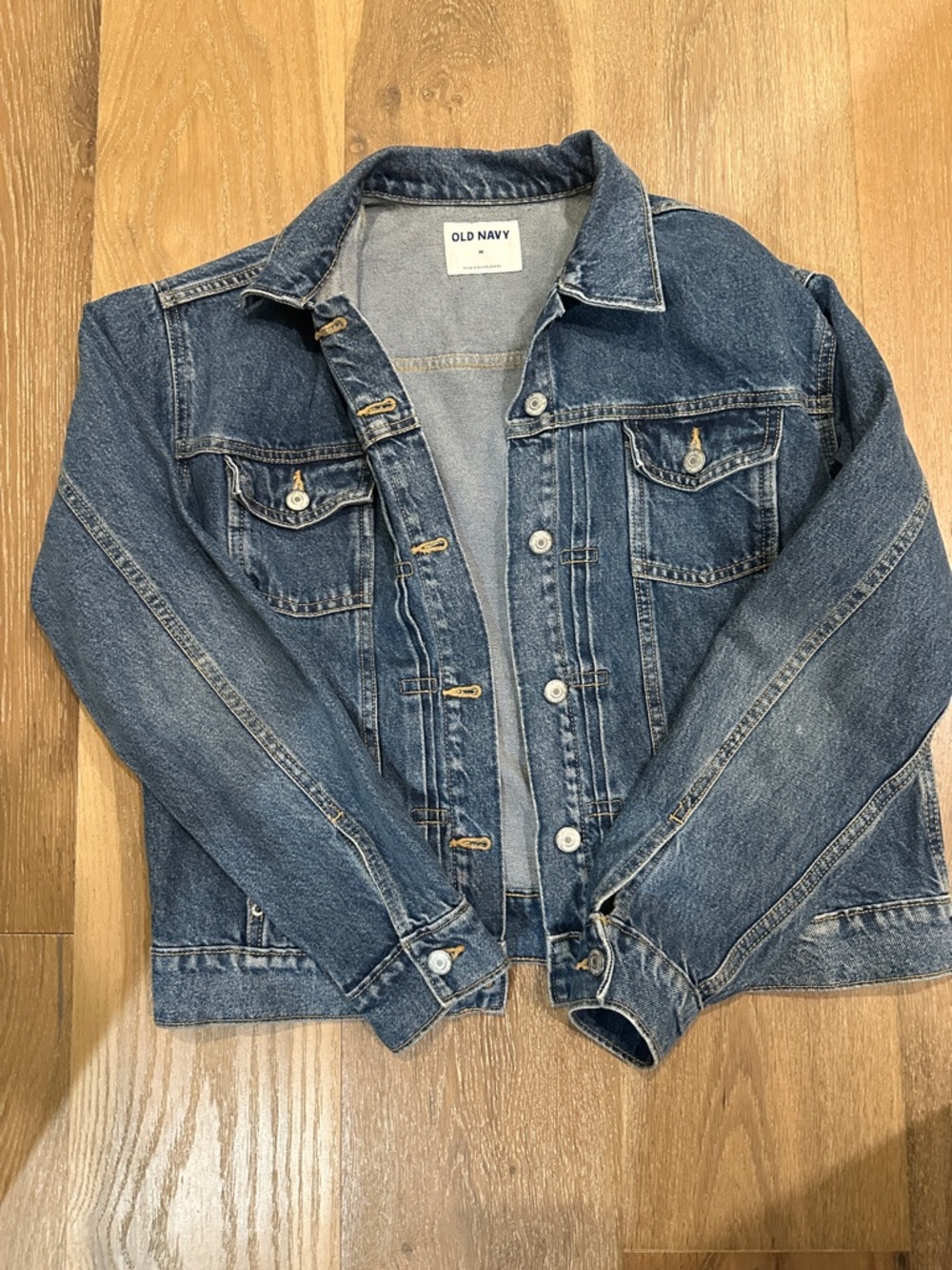 Old Navy Dark Blue Kids Denim Jacket with Button Front